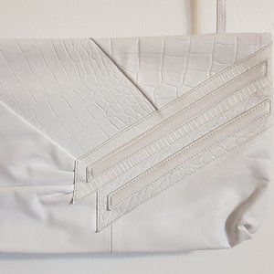 Vintage Genuine Leather Handbag - White